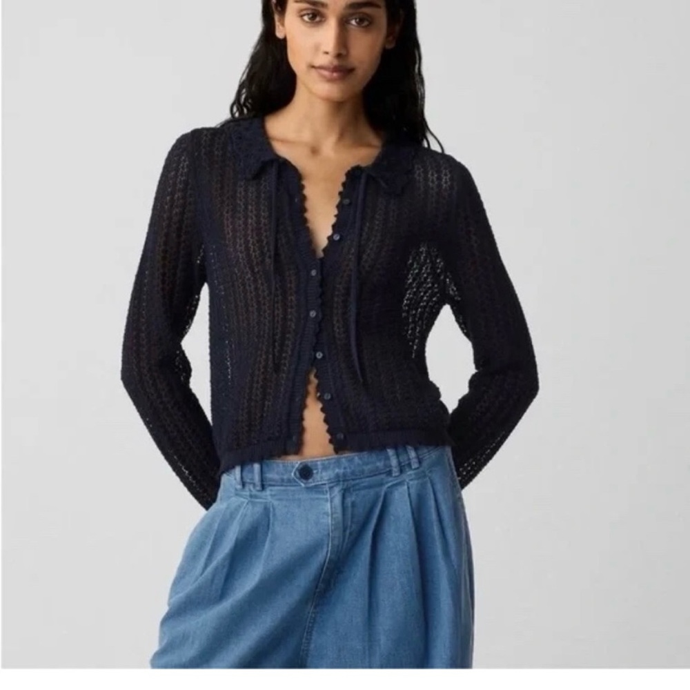 Gap x Doen crochet cardigan